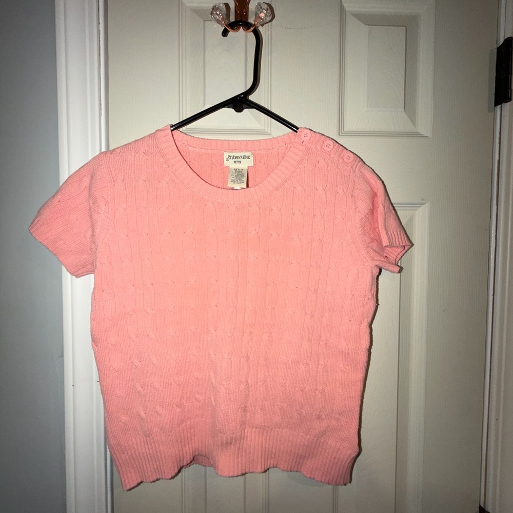 St. John's Bay Light Pink Cable Knit Sweater